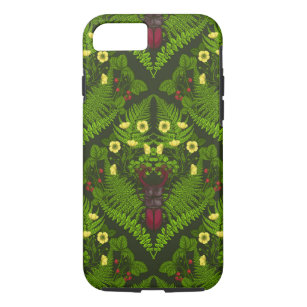 Stag beetle and ferns, green leaves Case-Mate iPhone case