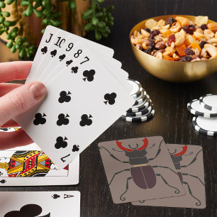 Stag Beetle Bold Minimalist Insect Playing Cards