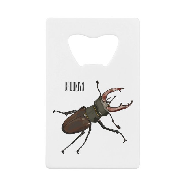 Stag beetle cartoon illustration (Front)