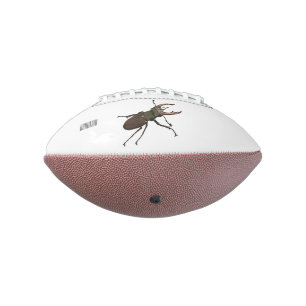 Stag beetle cartoon illustration american football