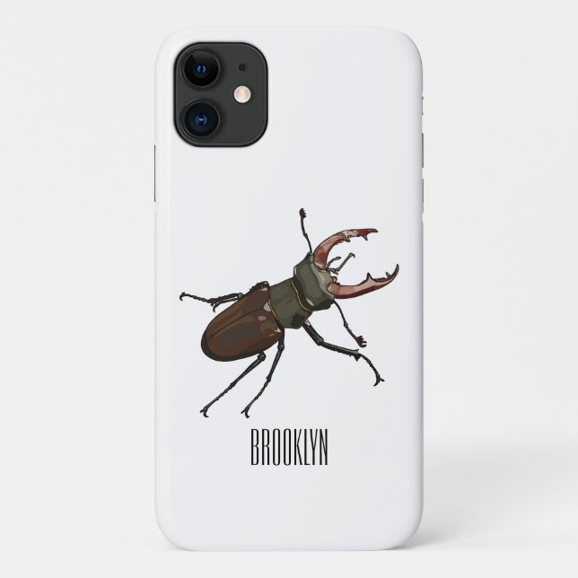 Stag beetle cartoon illustration Case-Mate iPhone case (Back)