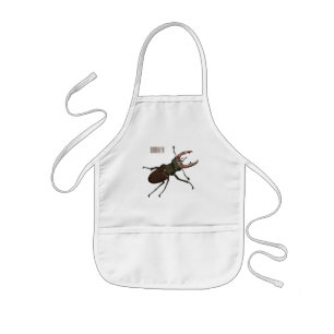 Stag beetle cartoon illustration kids apron