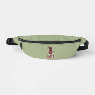 Stag Beetle Custom Monogram Insect Art Bum Bags