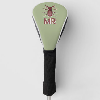 Stag Beetle Custom Monogram Insect Art Golf Head Cover
