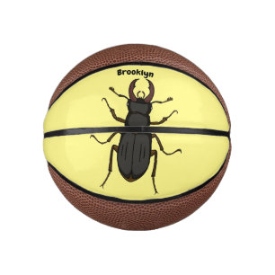 Stag beetle insect illustration mini basketball