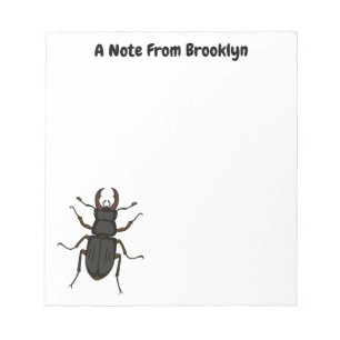Stag beetle insect illustration notepad