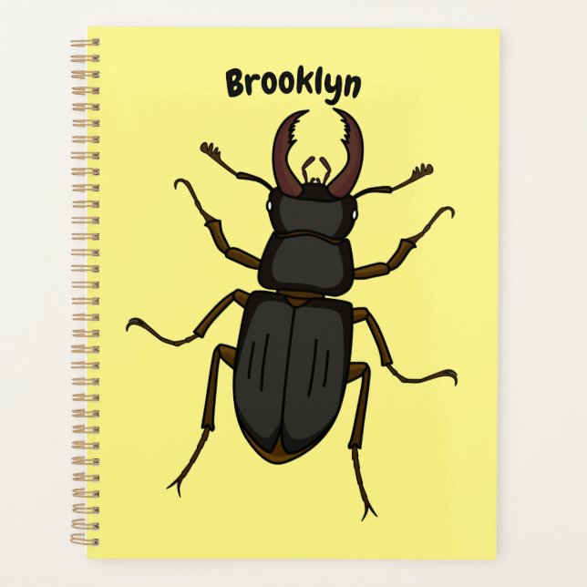 Stag beetle insect illustration planner (Front)