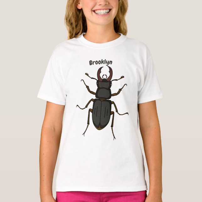 Stag beetle insect illustration T-Shirt (Front)