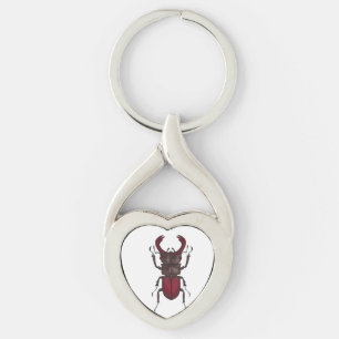 Stag beetle key ring