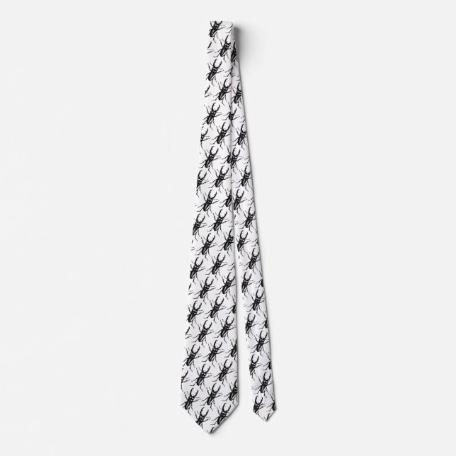 Stag Beetle Pattern Tie (Front)