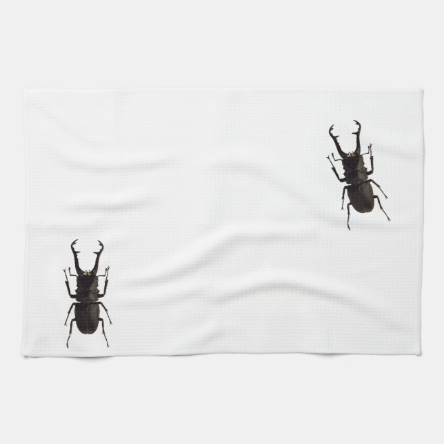 Stag Beetle Tea Towel (Horizontal)