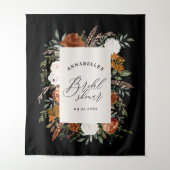 Stag black terracotta floral rustic bridal shower  tapestry (Front)