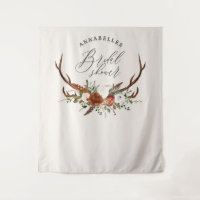 Stag black terracotta floral rustic bridal shower