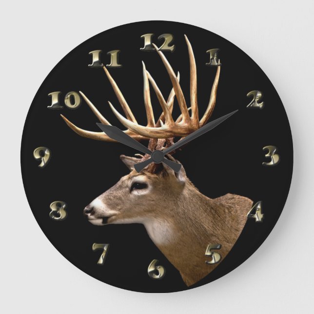 Stag Buck Deer Large Clock (Front)