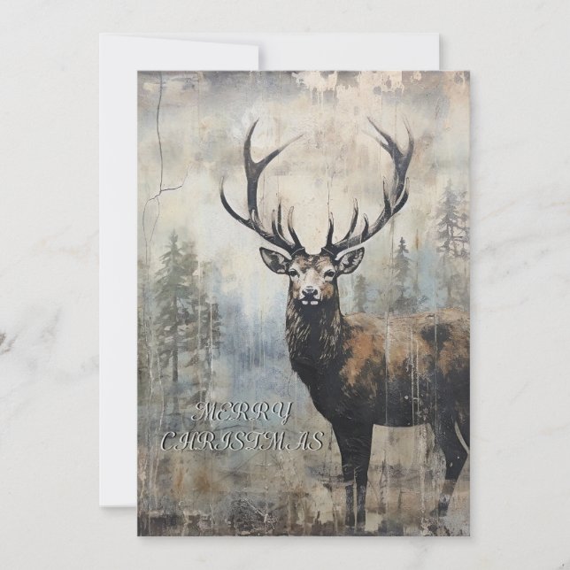 Stag Christmas Card (Front)
