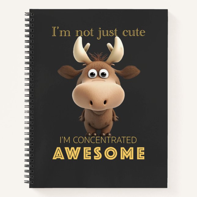 Stag Concentrated Awesome Cute Adorable Funny  Notebook (Front)