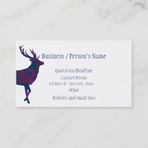 Stag Deer Animal Business Wildlife Animal Business Card