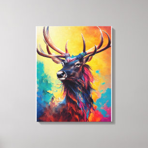 Stag Deer Animal Discovery Adventure Nature Planet Canvas Print