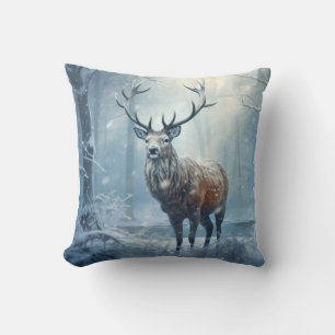Stag Deer Animal Wildlife Wilderness Colourful Art Cushion