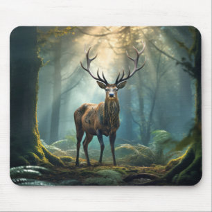 Stag Deer Animal Wildlife Wilderness Colourful Art Mouse Mat