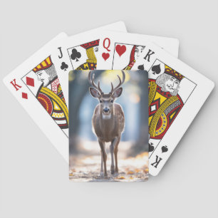 Stag Deer Wildlife Animal On Street Playing Cards