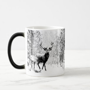 Stag Deer Winter Forest Wildlife Animal Nature Art Magic Mug