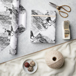 Stag Deer Winter Forest Wildlife Animal Nature Art Wrapping Paper