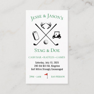 Stag & doe /Jack and Jill Golf Theme Event Tickets