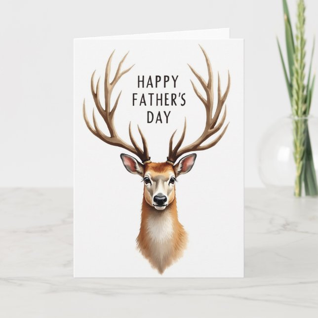 Stag Fathers Day Message Card (Front)