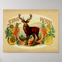 Stag Horn Vintage Cigar Box