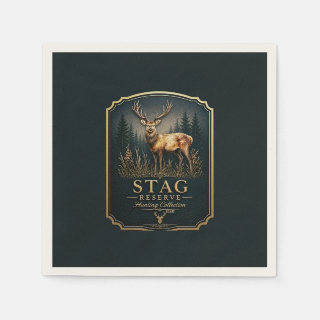 STAG – HUNTING COLLECTION  NAPKIN (Front)