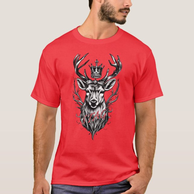 Stag Husband King  T-Shirt (Front)