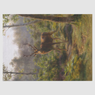 Stag (Male Deer) in the Woods (by Rosa Bonheur) Tissue Paper