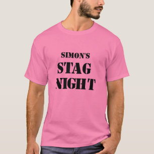 "Stag Night" t-shirts. Stag head on reverse design T-Shirt