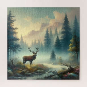Stag Oil Painting Puzzle