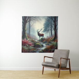 Stag Oil Painting Tapestry