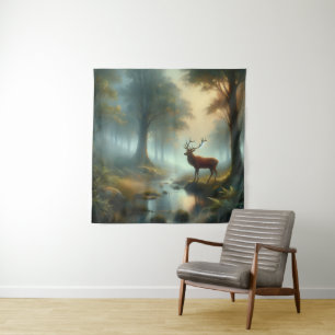 Stag Oil Painting Tapestry