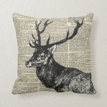 Stag on a vintage dictionary print,