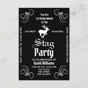 Stag Party Celebration Invitation
