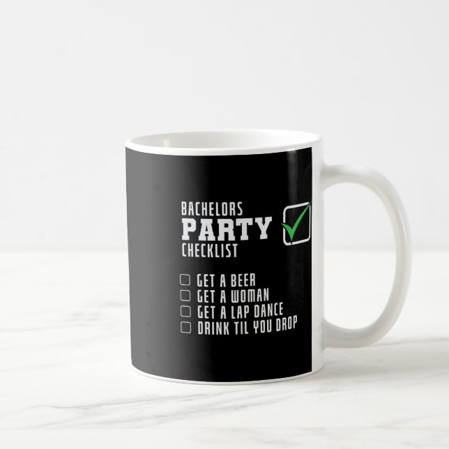 Stag Party Checklist  Coffee Mug (Right)