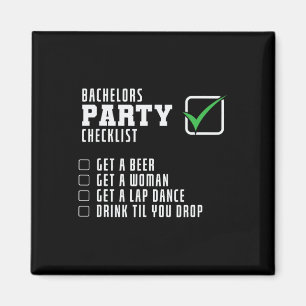 Stag Party Checklist  Magnet