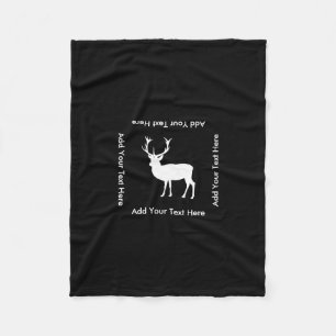 Stag Party - Elegant Drawing of a Stag Fleece Blanket
