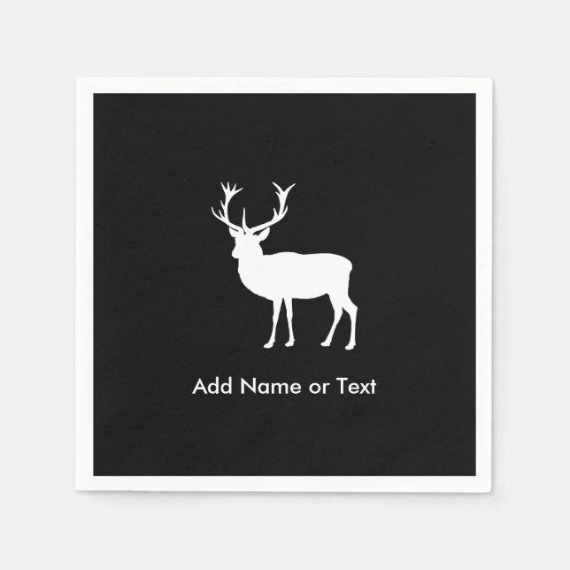 Stag Party - Elegant Drawing of a Stag Napkin (Front)