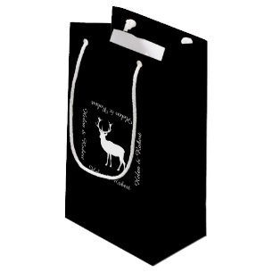 Stag Party - Elegant Drawing of a Stag Small Gift Bag