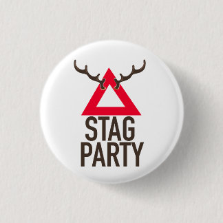 Stag party logo 3 cm round badge