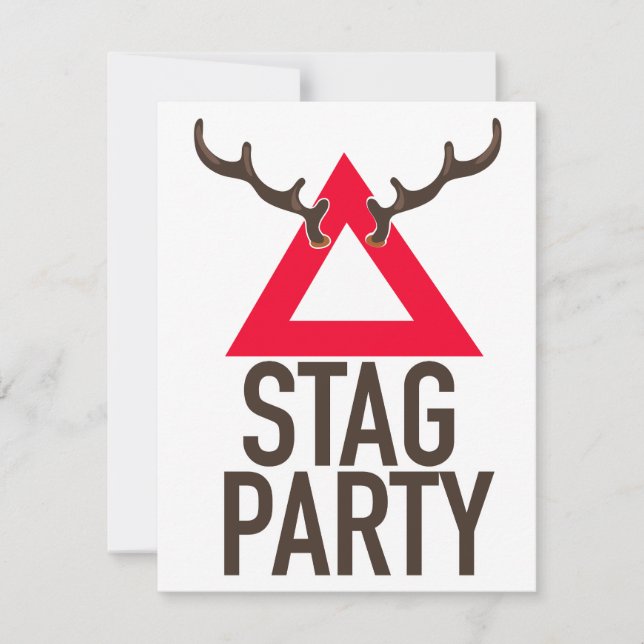 Stag party logo invitation (Front)