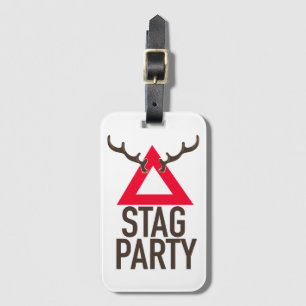 Stag party logo luggage tag
