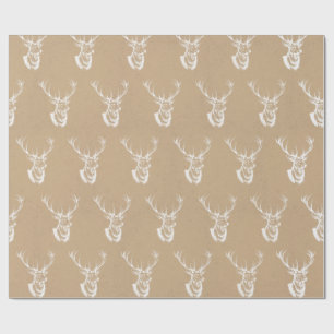 Stag Print Christmas Wrapping Paper