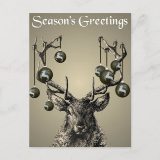 Stag Print, Deer Print, Vintage, Scandinavian Postcard