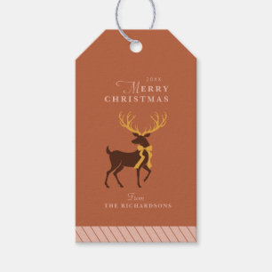 Stag Reindeer Personalised Christmas Gift Tag